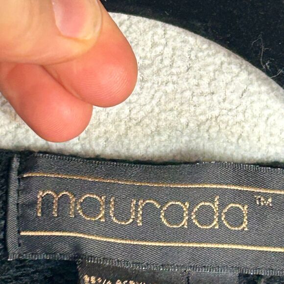 Maurada Women Sweater Size XL Mohair Blend Fuzzy Colorblock Grandpa Oversized - Picture 4 of 9